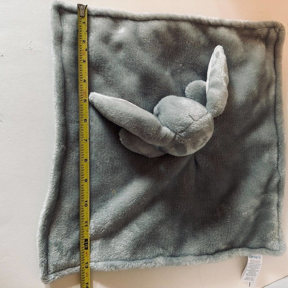 Carter's 2020 Plush Grey/Pink Bunny Security Blanket Stuffed Toy Stuffed Animal - Picture 6 of 8